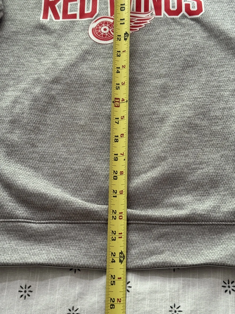Adidas Detroit Red Wings Performance Crewneck Sweatshirt Gray Men's Large